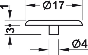 Заглушка Minifix 15 черн.